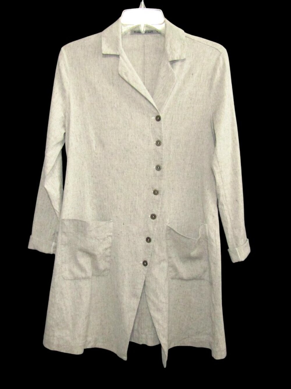 Transit Par Such Linen Blend Jacket Sz 1 US 6 Beige Lagenlook Avant Garde Italy